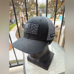 Columbia PFG, Mesh Fish Flag Ball Cap, Black/Graphite - L/XL
